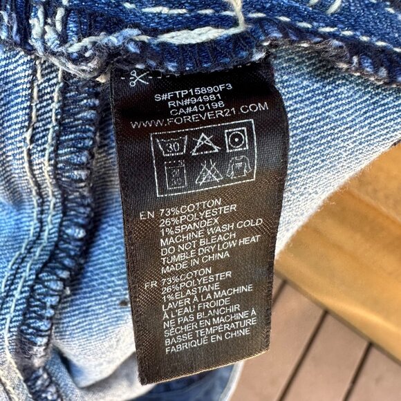 21 Denim Jorts Cuffed Jean Shorty Medium Blue Shorts Size 26 - Picture 5 of 8